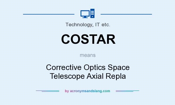 What does COSTAR mean? It stands for Corrective Optics Space Telescope Axial Repla