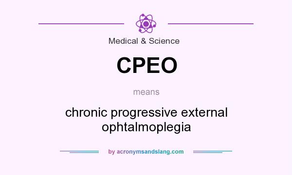 What does CPEO mean? It stands for chronic progressive external ophtalmoplegia