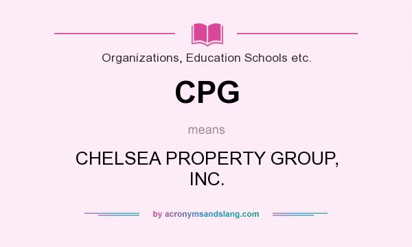 What does CPG mean? It stands for CHELSEA PROPERTY GROUP, INC.