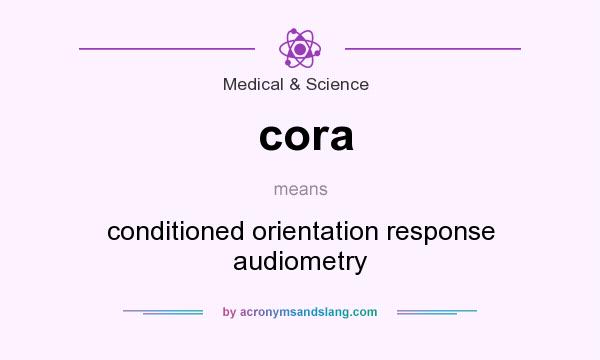 What does cora mean? It stands for conditioned orientation response audiometry