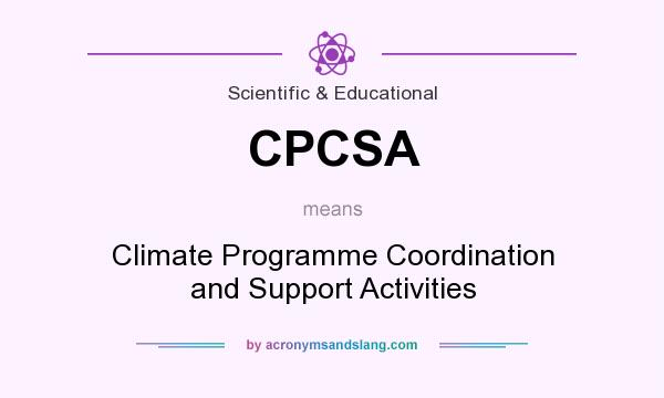 What does CPCSA mean? It stands for Climate Programme Coordination and Support Activities