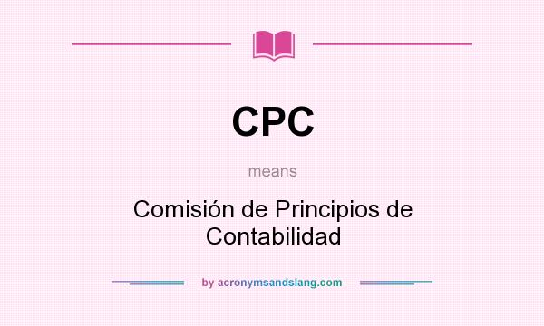 What does CPC mean? It stands for Comisión de Principios de Contabilidad