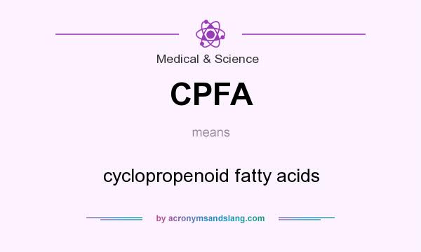 What does CPFA mean? It stands for cyclopropenoid fatty acids