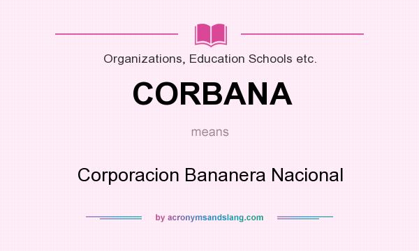 What does CORBANA mean? It stands for Corporacion Bananera Nacional