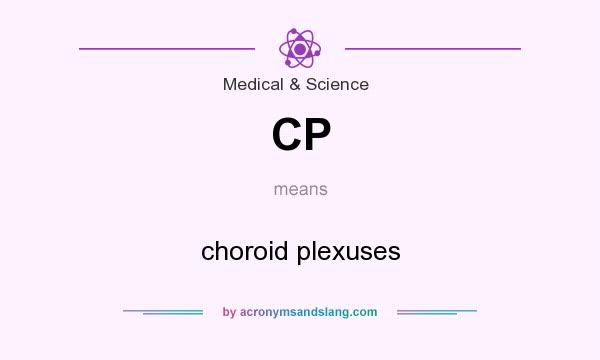 What does CP mean? It stands for choroid plexuses