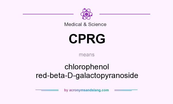What does CPRG mean? It stands for chlorophenol red-beta-D-galactopyranoside