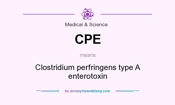 What does CPE mean? It stands for Clostridium perfringens type A enterotoxin