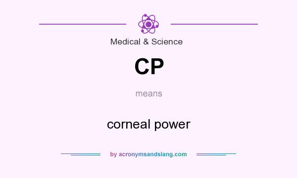 What does CP mean? It stands for corneal power