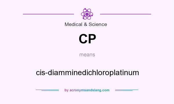 What does CP mean? It stands for cis-diamminedichloroplatinum