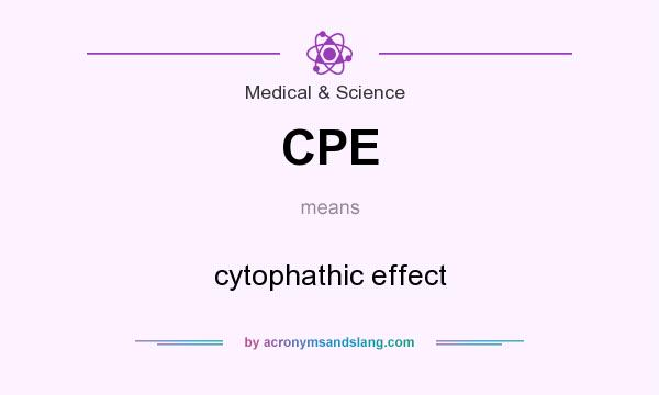 What does CPE mean? It stands for cytophathic effect