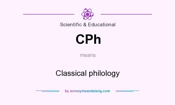 What does CPh mean? It stands for Classical philology