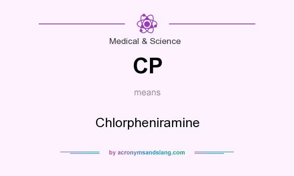 What does CP mean? It stands for Chlorpheniramine