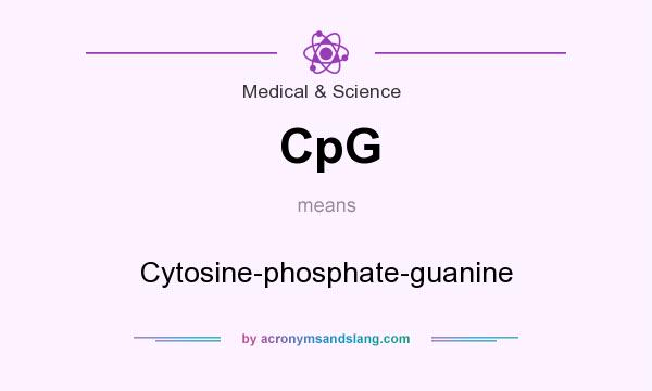 What does CpG mean? It stands for Cytosine-phosphate-guanine