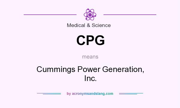 What does CPG mean? It stands for Cummings Power Generation, Inc.