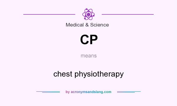 What does CP mean? It stands for chest physiotherapy