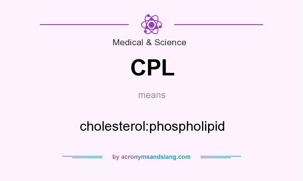 What does CPL mean? It stands for cholesterol:phospholipid