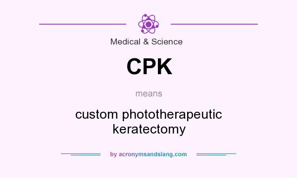 What does CPK mean? It stands for custom phototherapeutic keratectomy