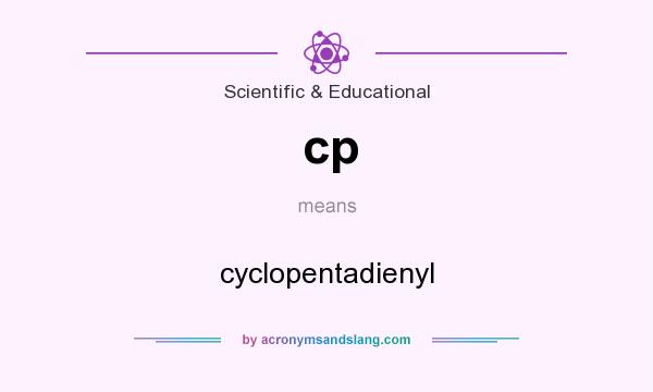 What does cp mean? It stands for cyclopentadienyl