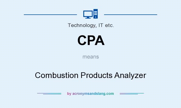 What does CPA mean? It stands for Combustion Products Analyzer