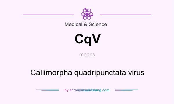 What does CqV mean? It stands for Callimorpha quadripunctata virus