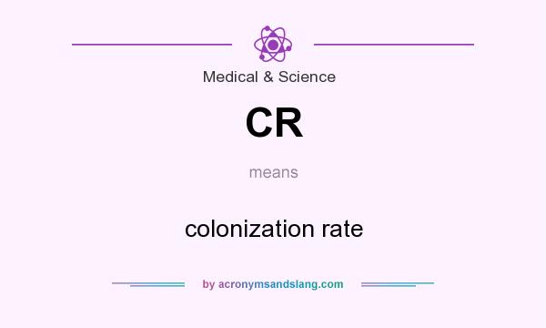 What does CR mean? It stands for colonization rate