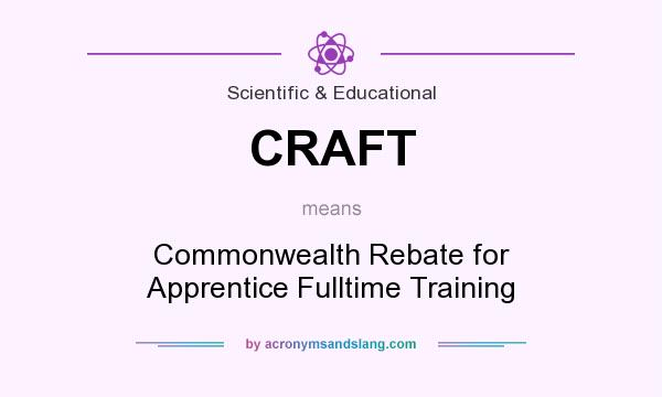 What does CRAFT mean? It stands for Commonwealth Rebate for Apprentice Fulltime Training