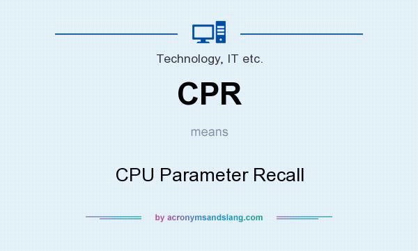 What does CPR mean? It stands for CPU Parameter Recall