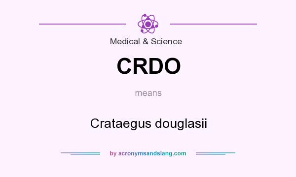 What does CRDO mean? It stands for Crataegus douglasii