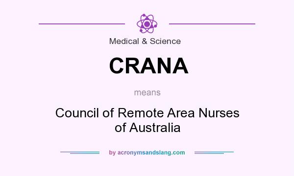 What does CRANA mean? It stands for Council of Remote Area Nurses of Australia