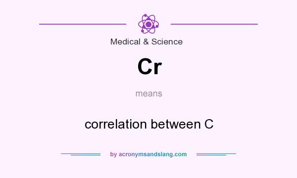 What does Cr mean? It stands for correlation between C