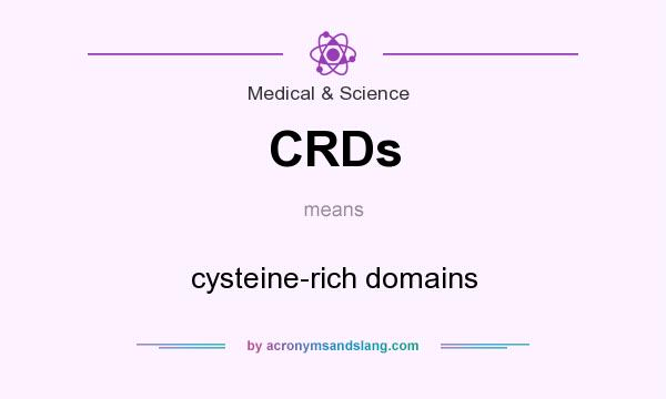 What does CRDs mean? It stands for cysteine-rich domains