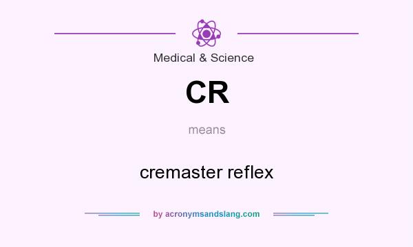 What does CR mean? It stands for cremaster reflex