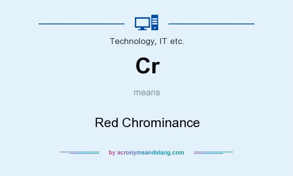 What does Cr mean? It stands for Red Chrominance