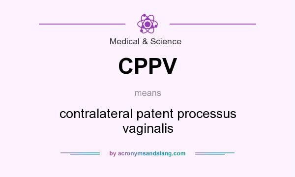 What does CPPV mean? It stands for contralateral patent processus vaginalis