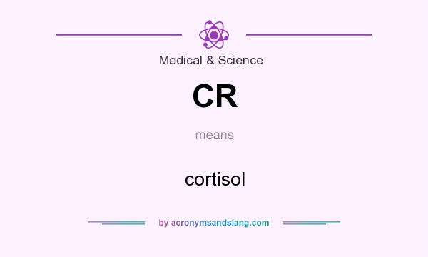What does CR mean? It stands for cortisol