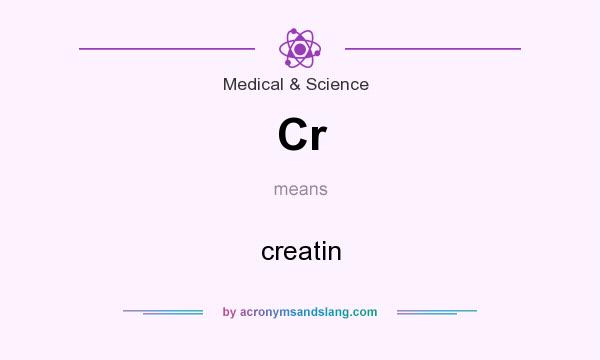 What does Cr mean? It stands for creatin