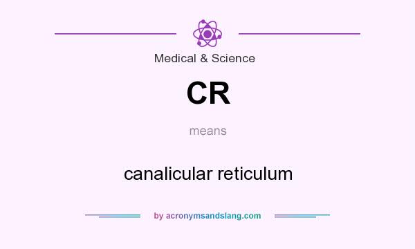 What does CR mean? It stands for canalicular reticulum