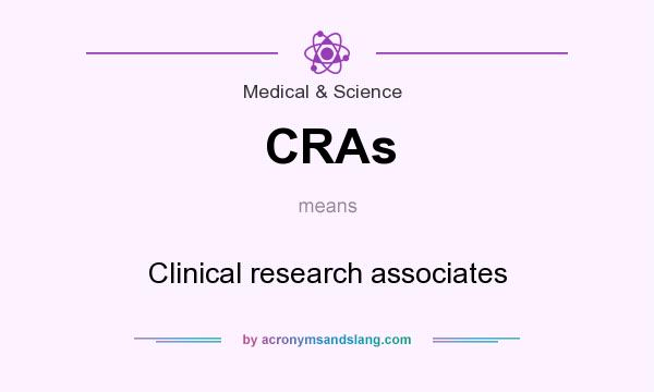 What does CRAs mean? It stands for Clinical research associates