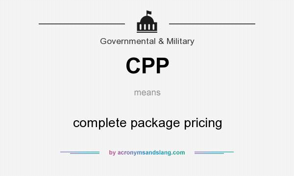 What does CPP mean? It stands for complete package pricing