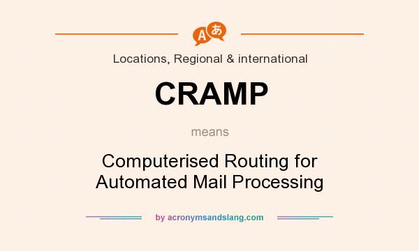 What does CRAMP mean? It stands for Computerised Routing for Automated Mail Processing