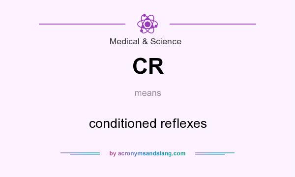 What does CR mean? It stands for conditioned reflexes