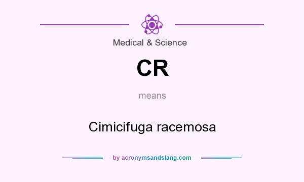 What does CR mean? It stands for Cimicifuga racemosa