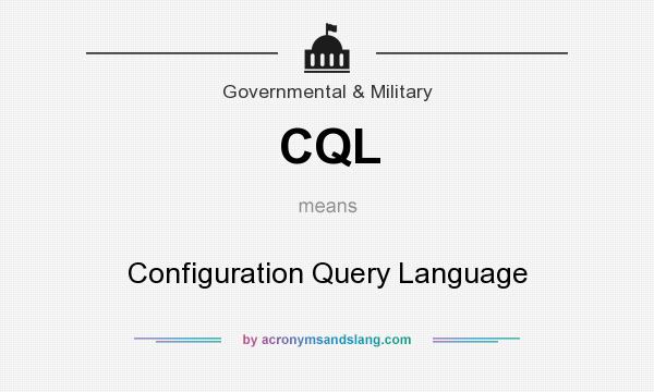 What does CQL mean? It stands for Configuration Query Language