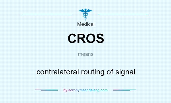What does CROS mean? It stands for contralateral routing of signal
