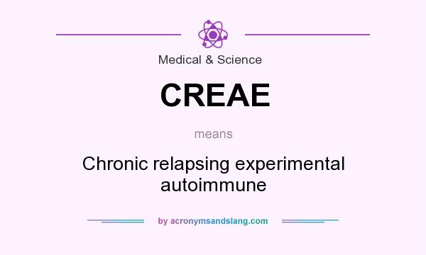 What does CREAE mean? It stands for Chronic relapsing experimental autoimmune