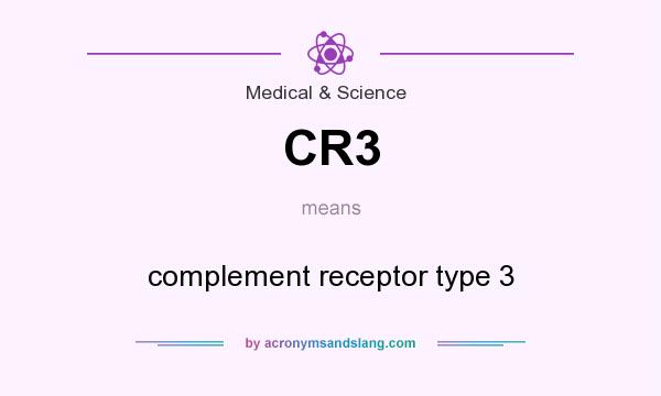What does CR3 mean? It stands for complement receptor type 3