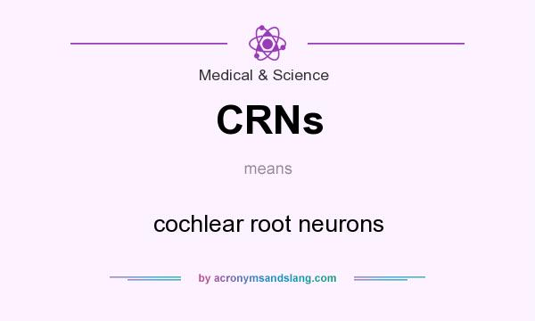 What does CRNs mean? It stands for cochlear root neurons