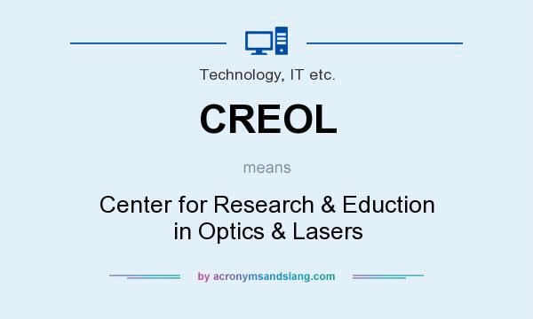 What does CREOL mean? It stands for Center for Research & Eduction in Optics & Lasers
