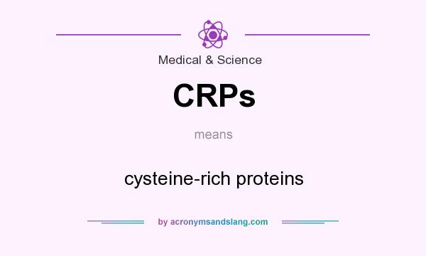 What does CRPs mean? It stands for cysteine-rich proteins
