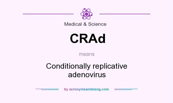 What does CRAd mean? It stands for Conditionally replicative adenovirus